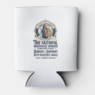 Porta-lata Camiseta Gráfica de Logística do Armazém de Jesus