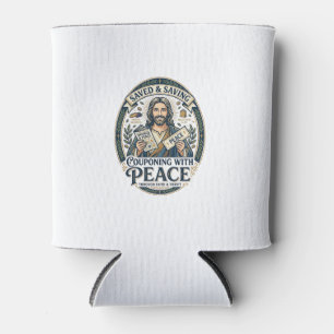 Porta-lata Camiseta Jesus Cupom Brechó Frugal Fé Baseado Desi