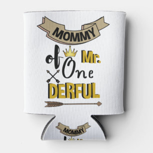 Porta-lata Camiseta Primeira Um-Derful Mamãe do Sr. Onederful