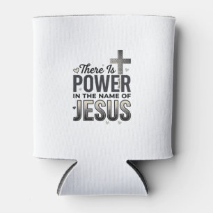 Porta-lata Camiseta Tipografia Vintage Religiosa Poder de Jes