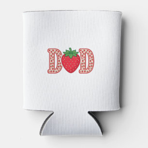Porta-lata Camiseta Vector Desenho de Letra Morango Pai_1