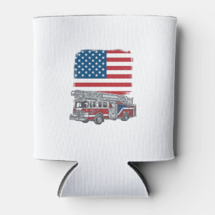 Porta-lata Camiseta Vintage Bandeira Americana Caminhão de Bo