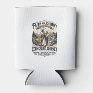 Porta-lata Camiseta Vintage Cristã Amigável à Terapia de Jesu