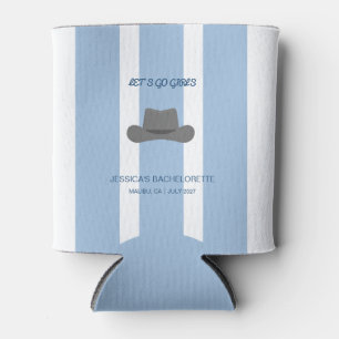 Porta-lata Camisola Costeira Azul Listras Solteira Pode Esfri