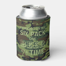 Porta-lata Camo Trabalhando Em Minha Embalagem De Seis Cervej
