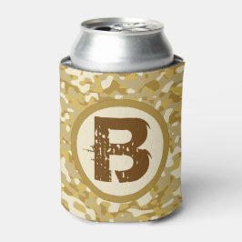 Porta-lata Camouflage Brown Monogramas Caça e Pesca