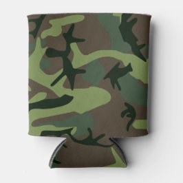 Porta-lata Camouflage Camo Green Brown Patterno
