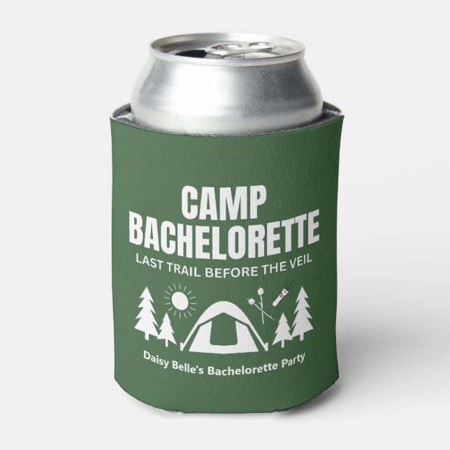 Porta-lata Camp Bachelorette Green Cooler (Can Front)