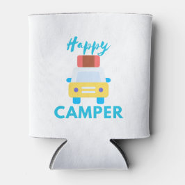 Porta-lata Camper Feliz com Carro Amarelo/Branco com Bagagem