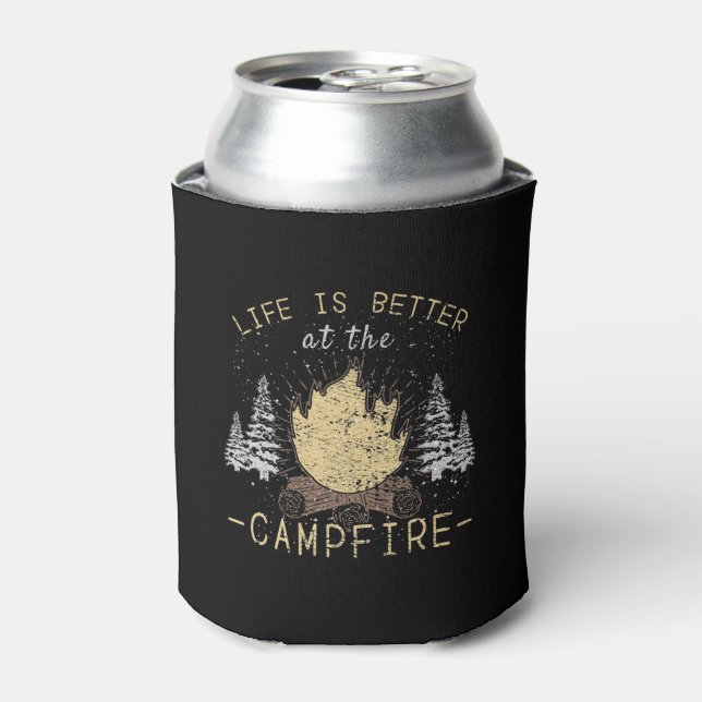 Porta-lata Campfire - A Vida É Melhor Pelo Fogo (Can Front)
