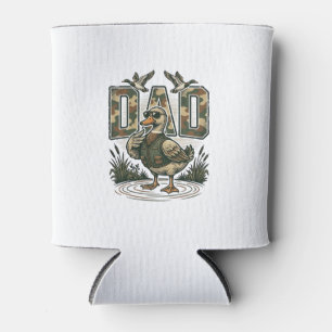 Porta-lata Camuflagem Papai Pato Desenho de Camiseta de Gravu