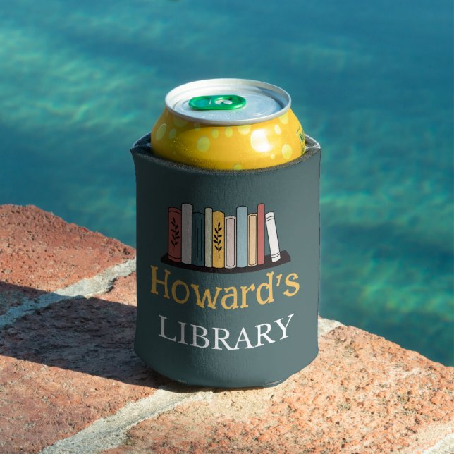 Porta-lata Can Cooler - Biblioteca - Personalizada - Adiciona (Piscina in situ)