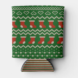 Porta-lata Can Cooler small Ugly Sweater Stockings Knit