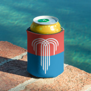 Porta-lata Can Cooler with flag of Kansas City, Missouri