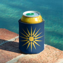 Can Cooler with flag of Macedonia, Greece