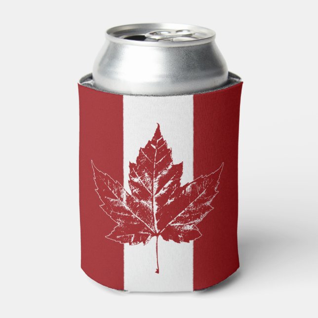 Porta-lata Canadá Flag Cooler Retro Canada Maple Leaf Cooler (Can Front)