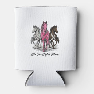 Porta-lata Câncer de Mama Suporte Camisa de Vetor de Cavalo D