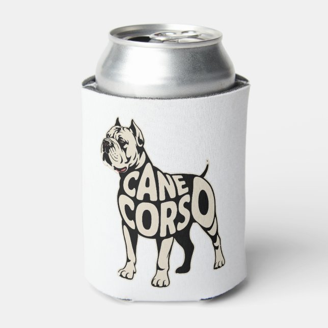 Porta-lata Cane Corso Dog Typografia Arte (Can Front)