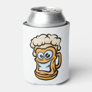 Porta-lata Caneca de Cerveja Feliz, Ilustração Divertida