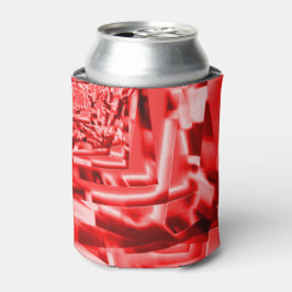 Porta-lata Canto dos quadrados inclinados, vermelhos a esbran