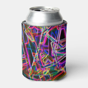 Porta-lata Cantos quadrados e néon manchas coloridas