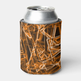 Porta-lata Cantos quadrados e pontos laranja "neon"