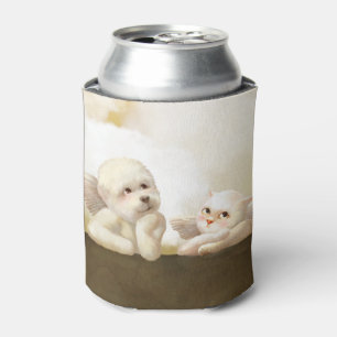 Porta-lata Cão Angélico e Gato na Nuvem