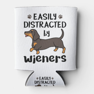 Porta-lata Cão de Dachshund facilmente distraído por saltad