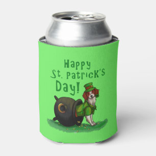 Porta-lata Cão do dia de St Patrick afortunado