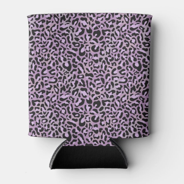 Porta-lata Capa de lata estampa de leopardo (Frente)