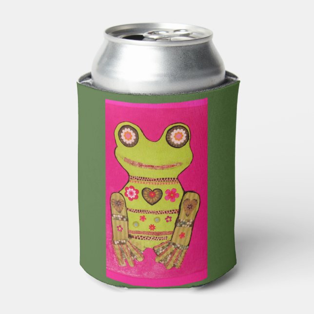 Porta-lata Capa personalizada resfriada com Sapo de hippy (Can Front)