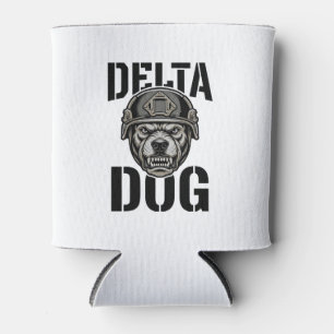 Porta-lata Capacete Bulldog Delta Dog Design de Gravura Vinta