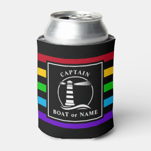 Porta-lata Capitão de farol clássico ou nome de barco Rainb