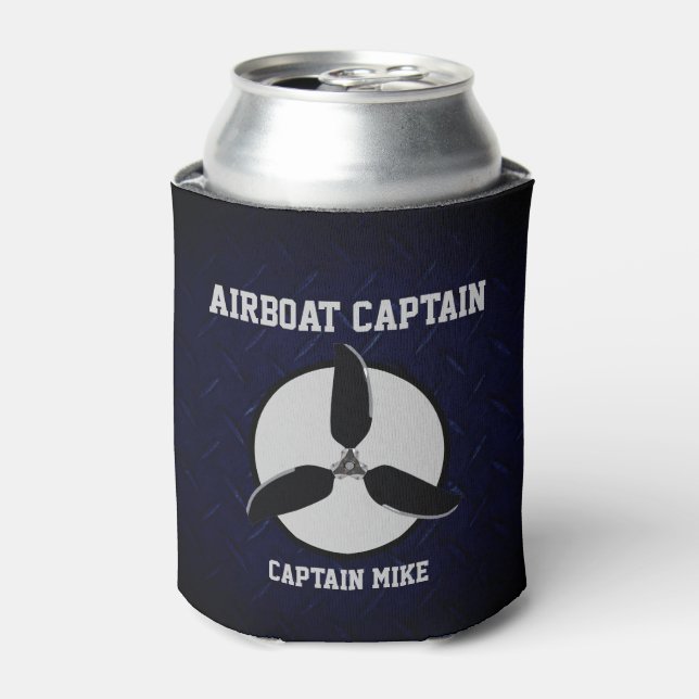 Porta-lata Capitão do Avião Adicionar Nome Beer Cooler (Can Front)