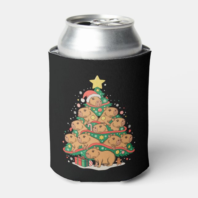 Porta-lata Capy Christmas Capybara Xmas Tree Holiday Season (Can Front)