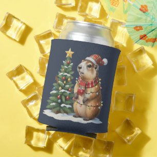 Porta-lata Capybara Natal Cappy Amante de Animais Xmas