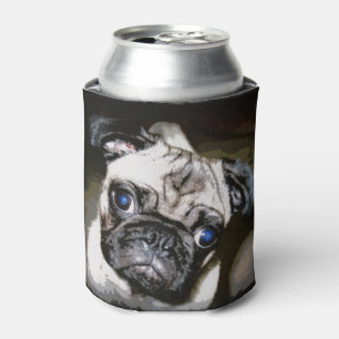Porta-lata cara de olhos azuis do pug