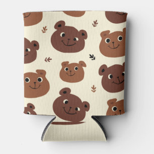 Porta-lata Cara de urso engraçado