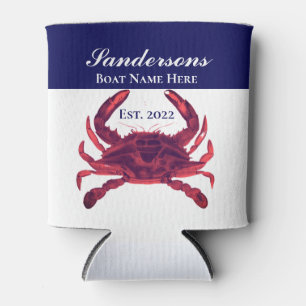 Porta-lata Caranguejo Náutico Borgona Vermelha Maroon