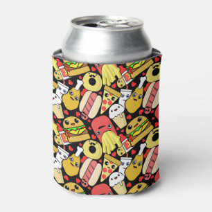 Porta-lata Caráteres da comida de Kawaii modelados