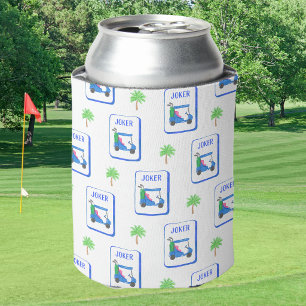 Porta-lata Carrinho de Golfe Azul Joker Mahjong Palmeira Trop