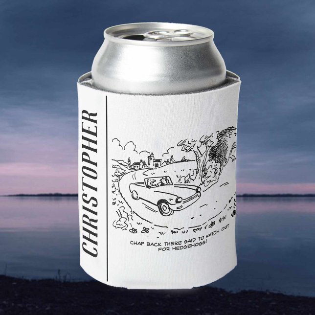 Porta-lata Carro desportivo em campo com porco (Criador carregado)