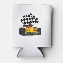 Porta-lata Carro Race Amarelo com Sinalizador Verificado