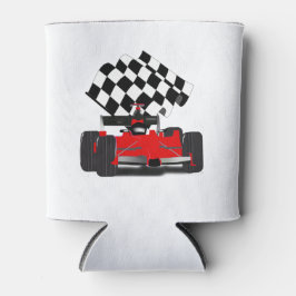 Porta-lata Carro Race Vermelho com Sinalizador Verificado