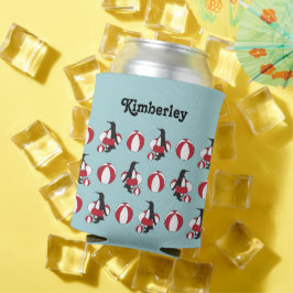 Porta-lata Cartografia Azul-Claro Nadando Penguin Crianças