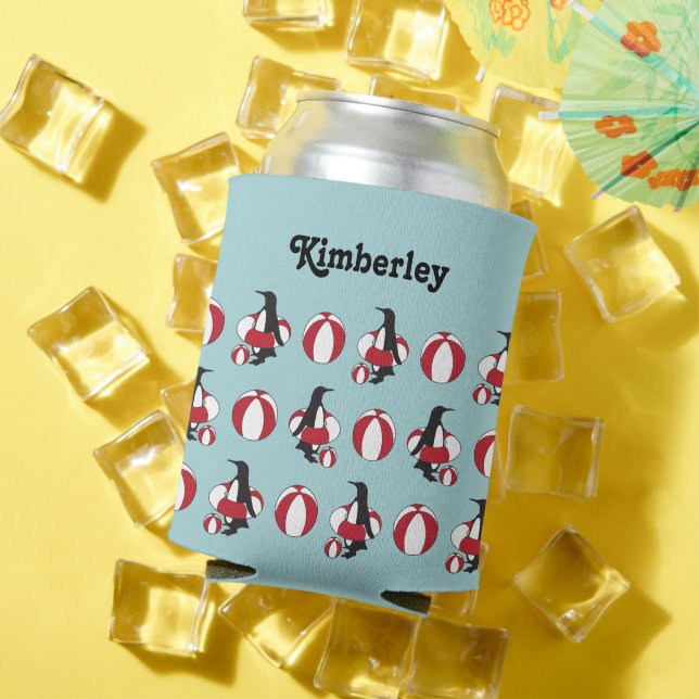 Porta-lata Cartografia Azul-Claro Nadando Penguin Crianças (Verão in situ)