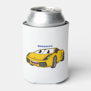 Porta-lata Cartografia de carro esportivo amarelo e bonito