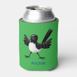Porta-lata Cartoon australiano Willie Wagtail personalizado