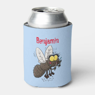 Porta-lata Cartoon de insetos com mosca-da-espada