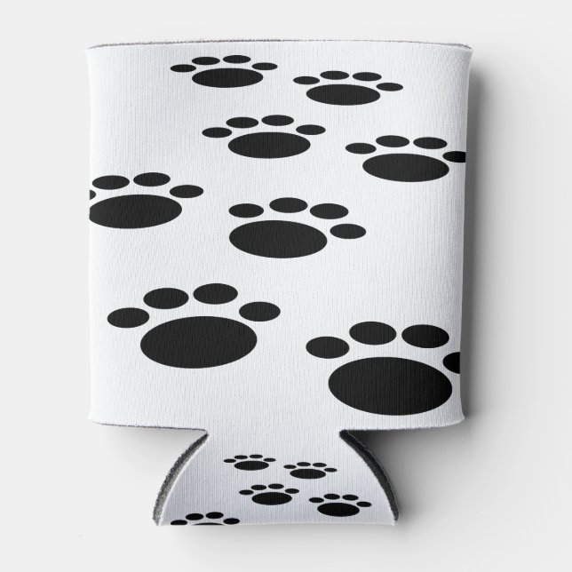 Porta-lata Cartoon de Pet Paw Trail (Frente)
